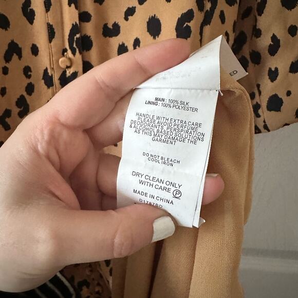 Nicholas Leopard Print Tie Front Silk Maxi Dress - Picture 7 of 10